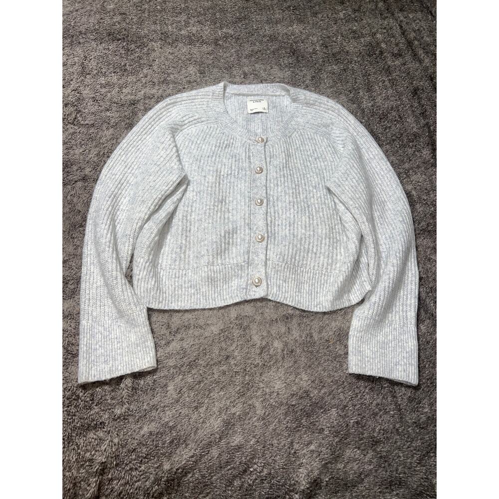 Abercrombie & Fitch Gray Cardigan Sweater